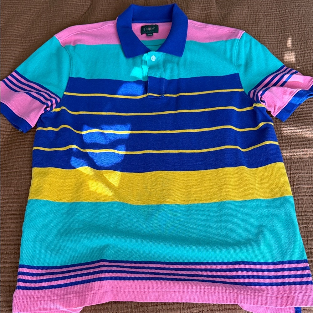 J. Crew Multicolor Striped Polo Shirt